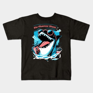 The Fin-Fluencer | A Shark T-Shirt Kids T-Shirt